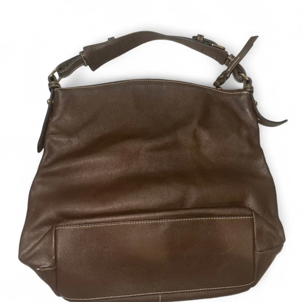 Dooney & Bourke Dillen Large Pocket Sac Brown Pebbled Leather Hobo Shoulder‎ Bag